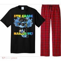 5th Grade Nailed It Axolotl Graduation Cap And Gown Pajama Set thumb 0