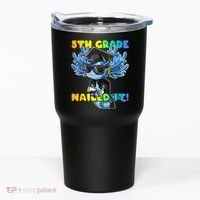 5th Grade Nailed It Axolotl Graduation Cap And Gown Tumbler thumb 0