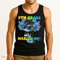 5th Grade Nailed It Axolotl Graduation Cap And Gown Tank Top thumb 3