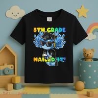 5th Grade Nailed It Axolotl Graduation Cap And Gown Toddler T-Shirt thumb 3