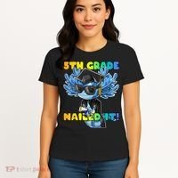5th Grade Nailed It Axolotl Graduation Cap And Gown Women's T-Shirt thumb 4