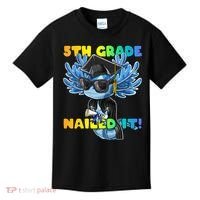 5th Grade Nailed It Axolotl Graduation Cap And Gown Kids T-Shirt thumb 0