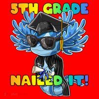 5th Grade Nailed It Axolotl Graduation Cap And Gown Santa Hat thumb 1
