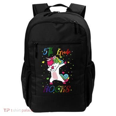 5Th Grade Rocks Dabbing Unicorn Back To School Cute Gift Backpack