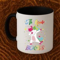 5Th Grade Rocks Dabbing Unicorn Back To School Cute Gift Coffee Mug thumb 2