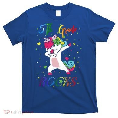 5Th Grade Rocks Dabbing Unicorn Back To School Cute Gift T-Shirt