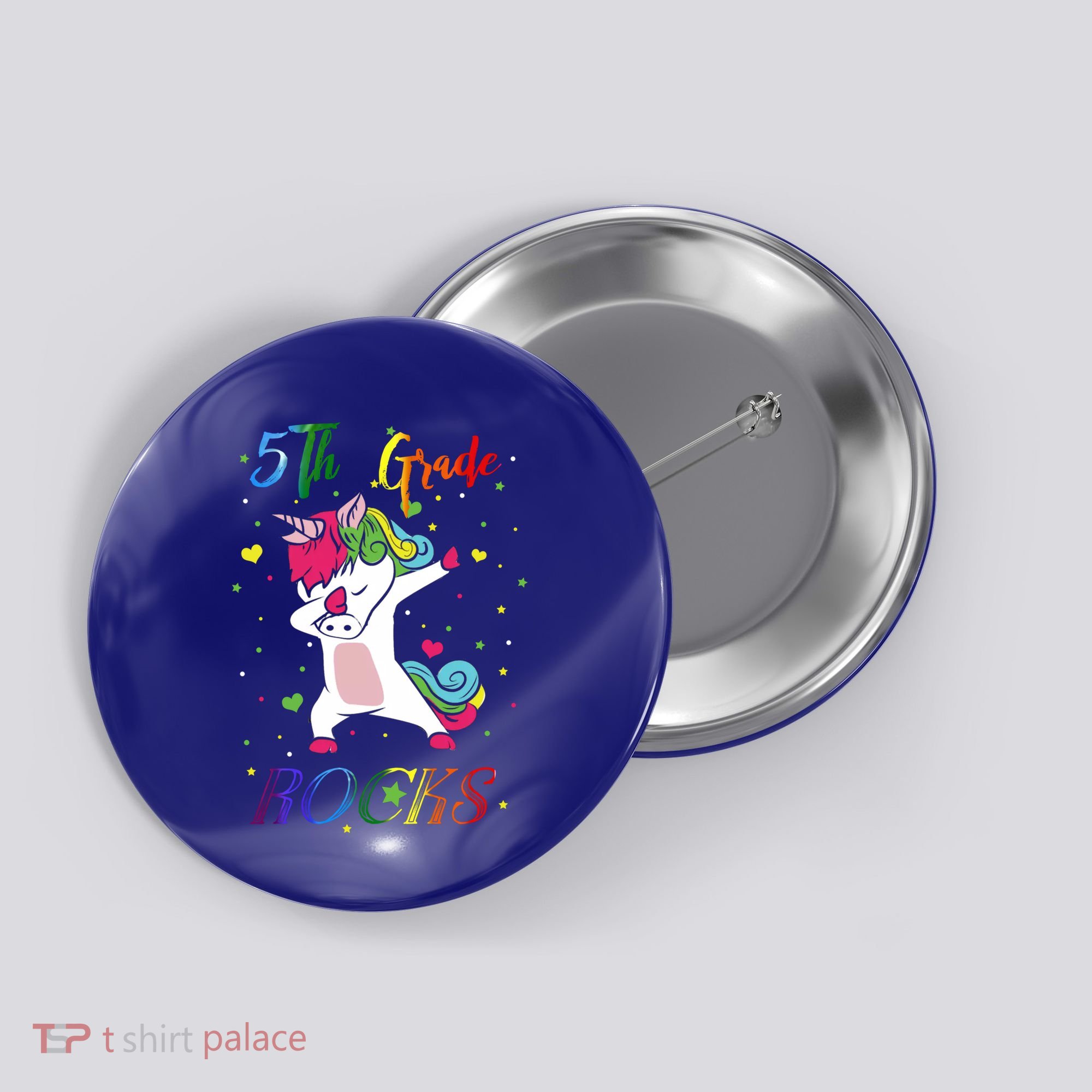 5Th Grade Rocks Dabbing Unicorn Back To School Cute Gift Button
