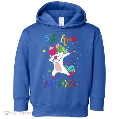 5Th Grade Rocks Dabbing Unicorn Back To School Cute Gift Toddler Hoodie