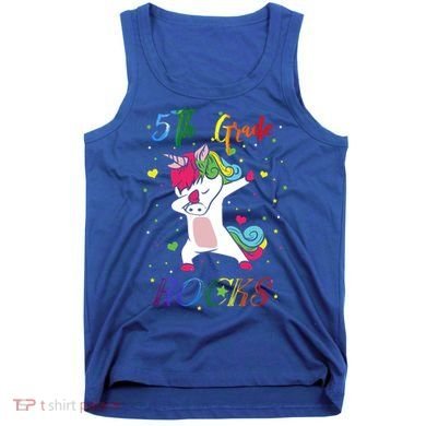 5Th Grade Rocks Dabbing Unicorn Back To School Cute Gift Tank Top