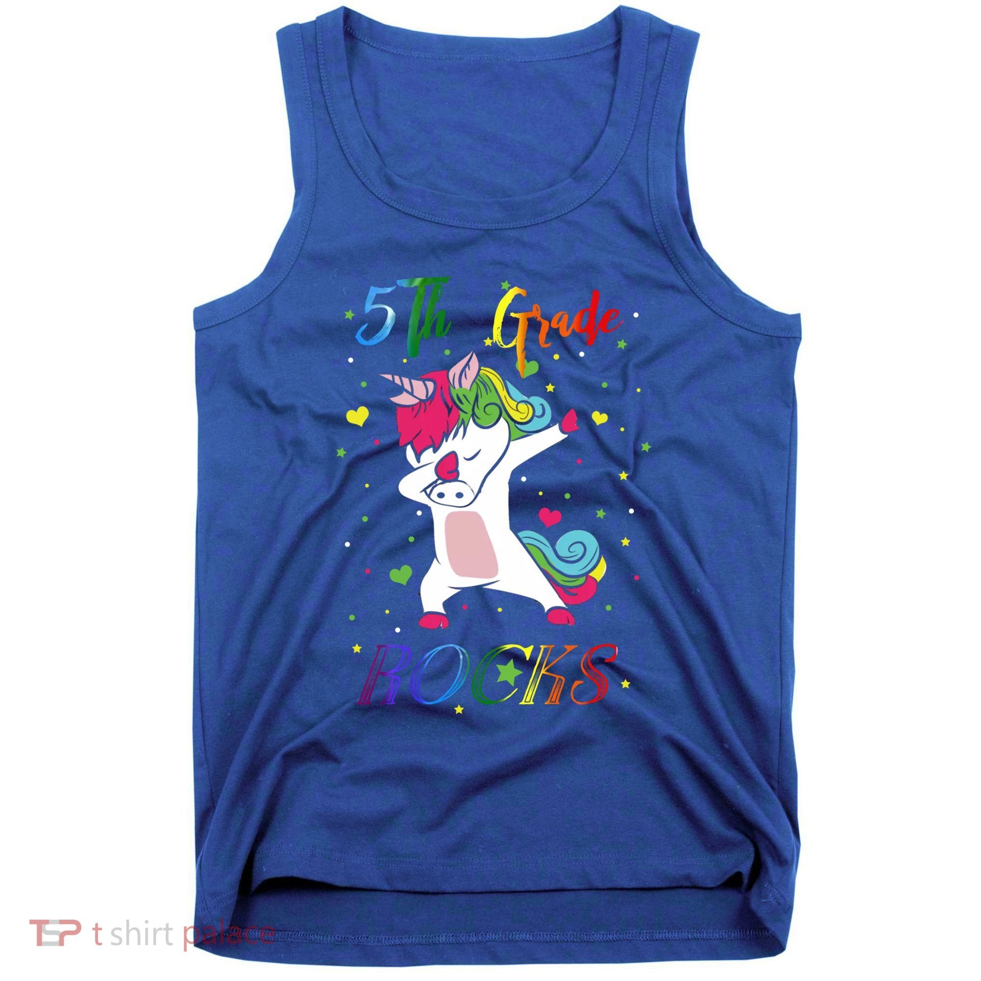 5Th Grade Rocks Dabbing Unicorn Back To School Cute Gift Tank Top