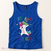 5Th Grade Rocks Dabbing Unicorn Back To School Cute Gift Tank Top thumb 2