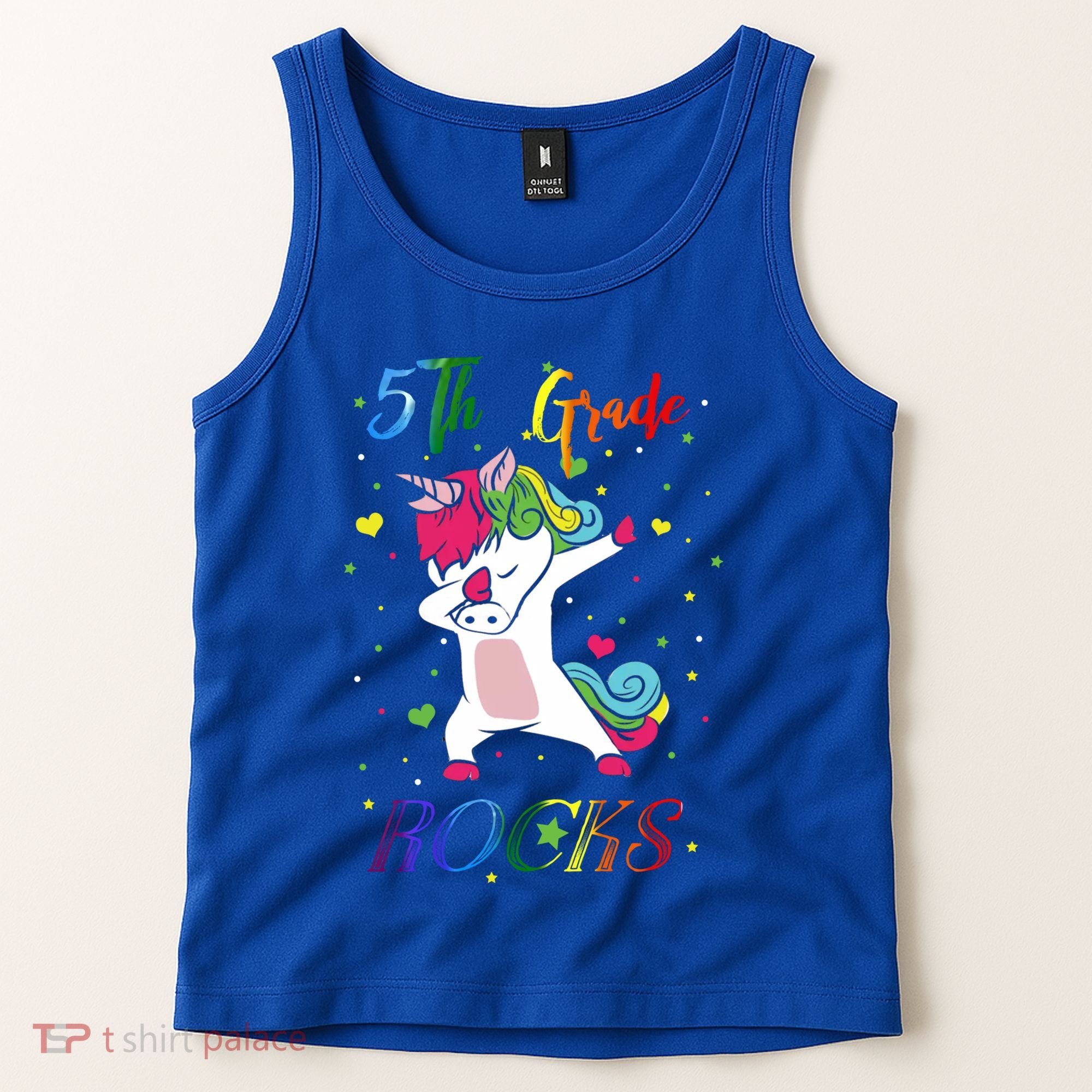 5Th Grade Rocks Dabbing Unicorn Back To School Cute Gift Tank Top