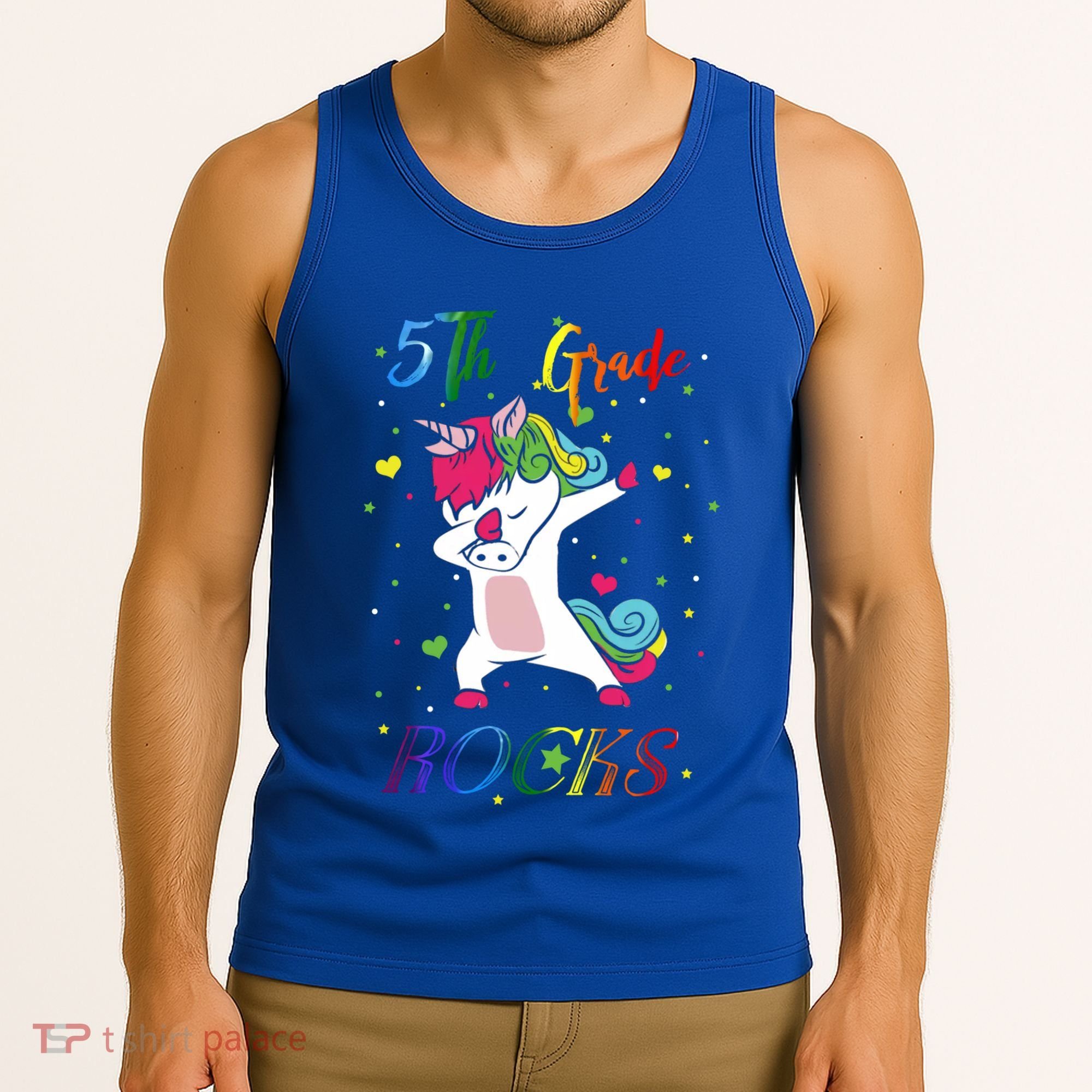 5Th Grade Rocks Dabbing Unicorn Back To School Cute Gift Tank Top