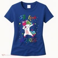 5Th Grade Rocks Dabbing Unicorn Back To School Cute Gift Women's T-Shirt thumb 0