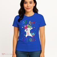 5Th Grade Rocks Dabbing Unicorn Back To School Cute Gift Women's T-Shirt thumb 4