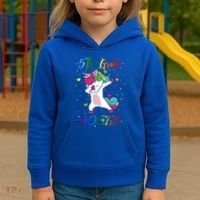 5Th Grade Rocks Dabbing Unicorn Back To School Cute Gift Kids Hoodie thumb 3
