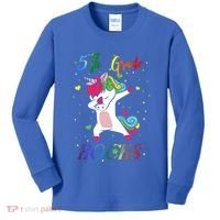 5Th Grade Rocks Dabbing Unicorn Back To School Cute Gift Kids Long Sleeve Shirt thumb 0