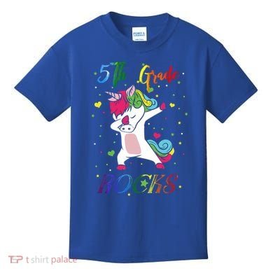 5Th Grade Rocks Dabbing Unicorn Back To School Cute Gift Kids T-Shirt