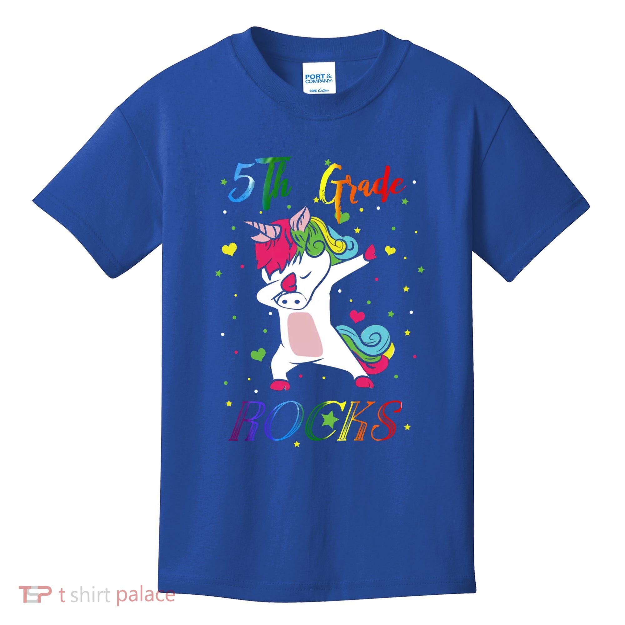 5Th Grade Rocks Dabbing Unicorn Back To School Cute Gift Kids T-Shirt