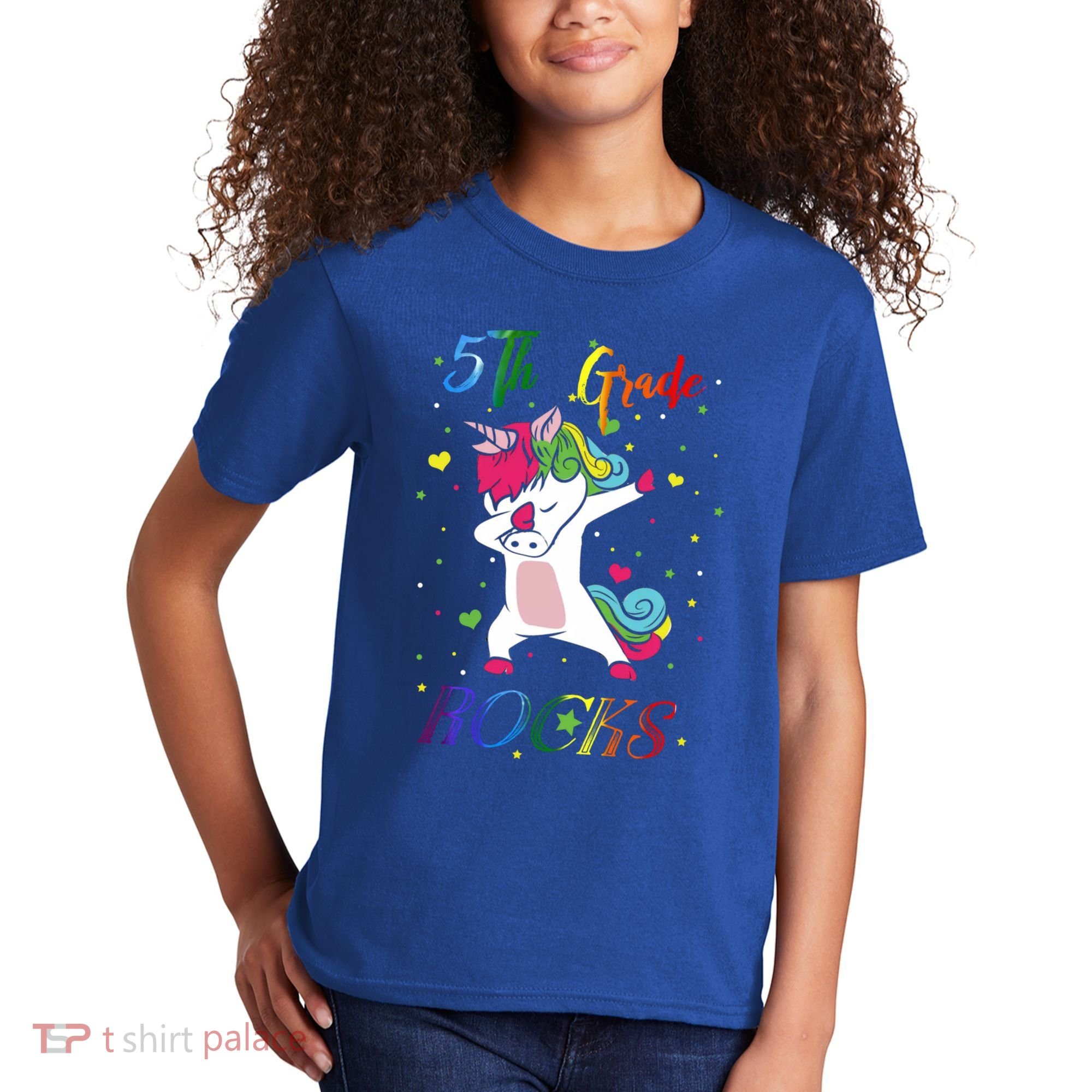5Th Grade Rocks Dabbing Unicorn Back To School Cute Gift Kids T-Shirt