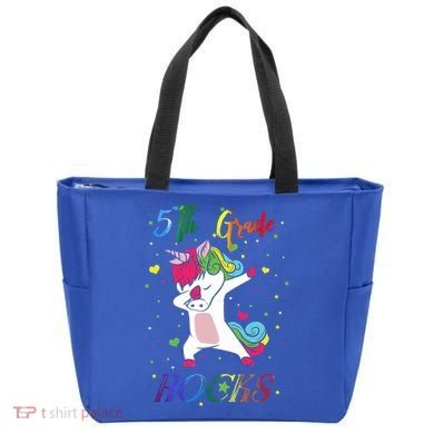 5Th Grade Rocks Dabbing Unicorn Back To School Cute Gift Tote Bag