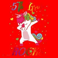 5Th Grade Rocks Dabbing Unicorn Back To School Cute Gift Santa Hat thumb 1