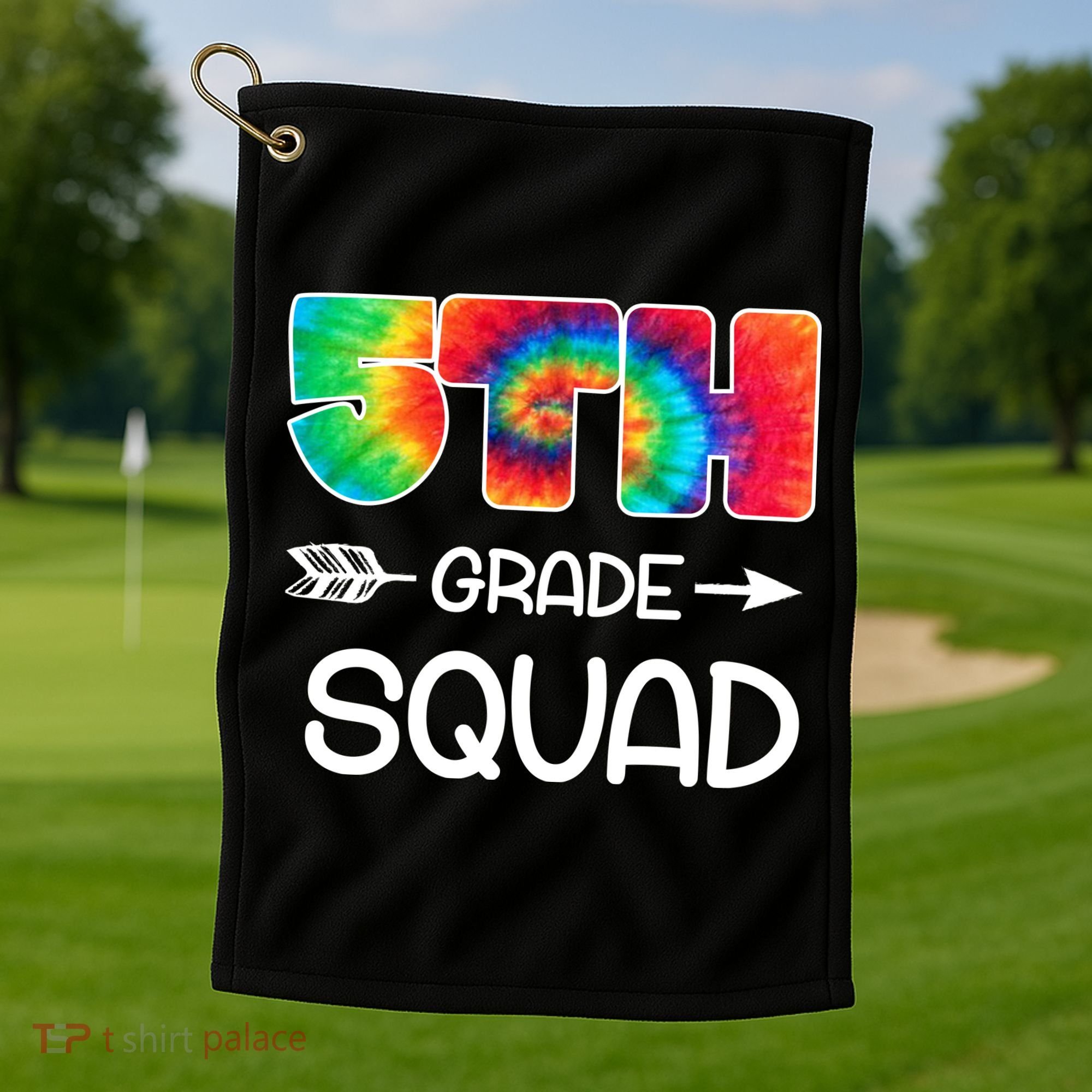 5th Grade Squad Teacher Students Golf Towel