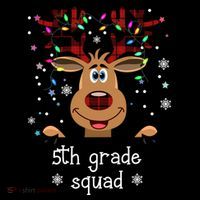 5th Grade Squad Reindeer Christmas Women's Hoodie thumb 2