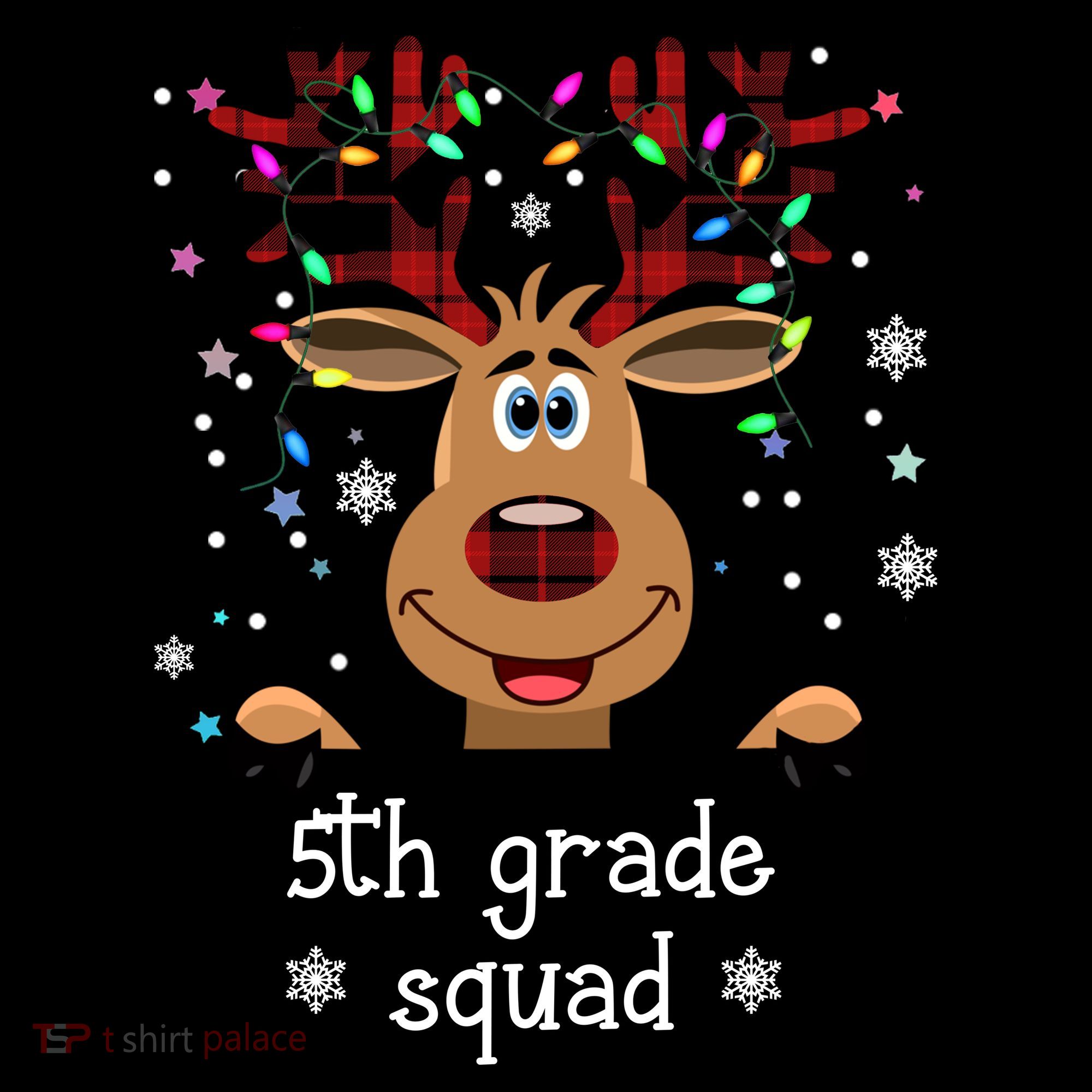 5th Grade Squad Reindeer Christmas Women's Hoodie