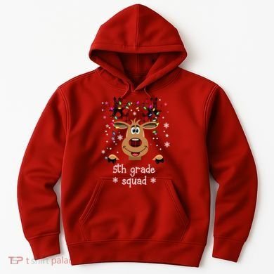 5th Grade Squad Reindeer Christmas Hoodie
