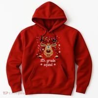 5th Grade Squad Reindeer Christmas Hoodie thumb 0