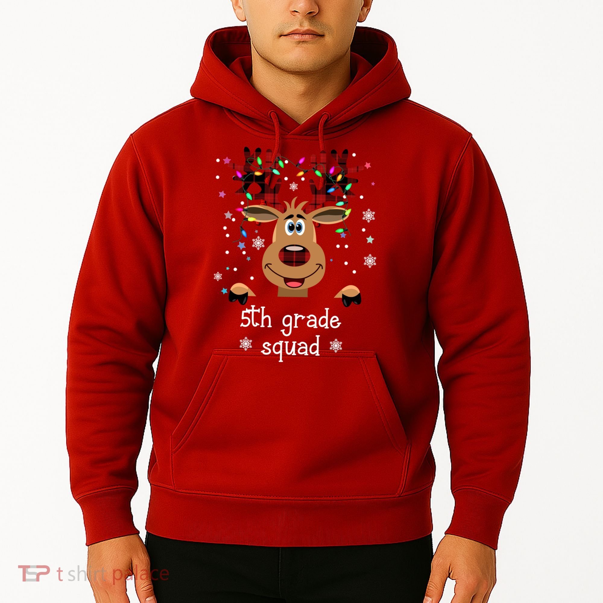 5th Grade Squad Reindeer Christmas Hoodie