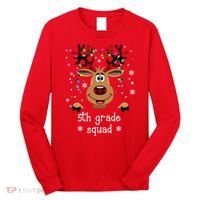 5th Grade Squad Reindeer Christmas Long Sleeve Shirt thumb 0
