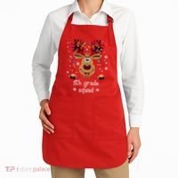 5th Grade Squad Reindeer Christmas Apron thumb 2