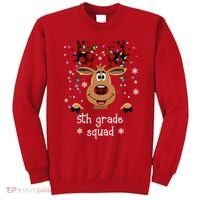 5th Grade Squad Reindeer Christmas Sweatshirt thumb 0