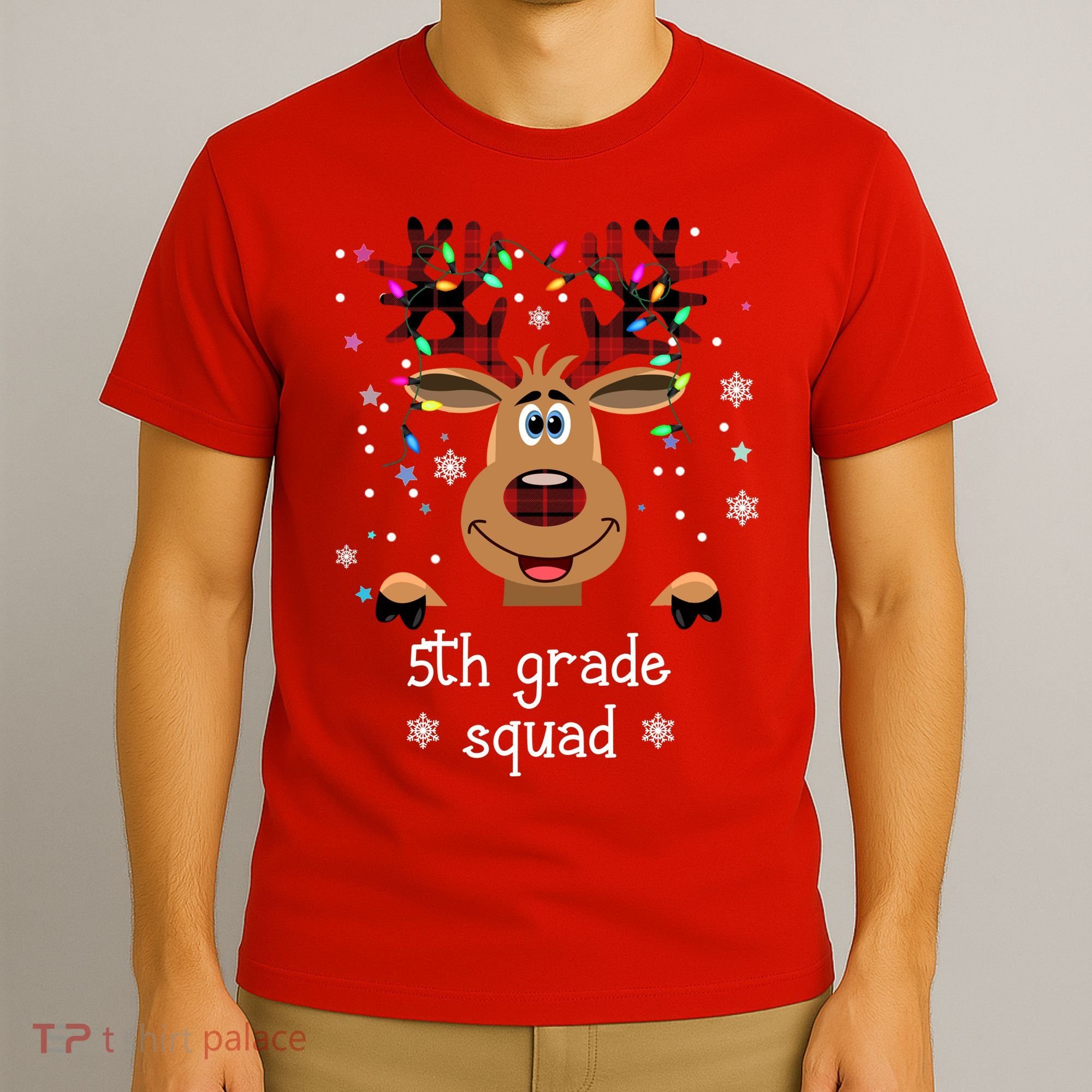 5th Grade Squad Reindeer Christmas T-Shirt