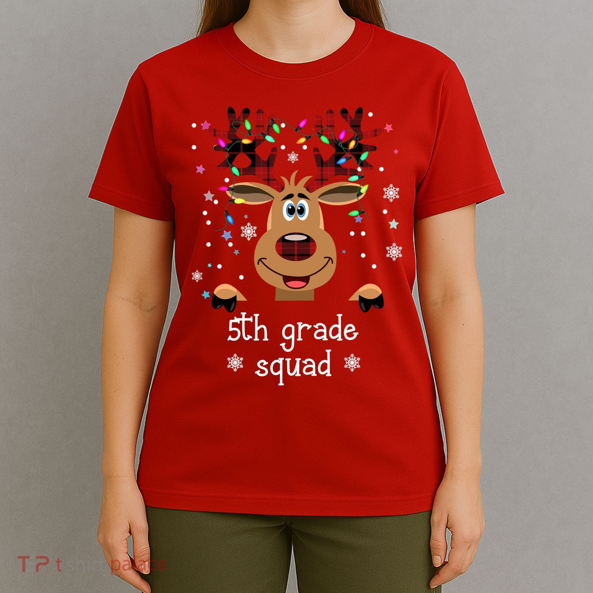 5th Grade Squad Reindeer Christmas T-Shirt