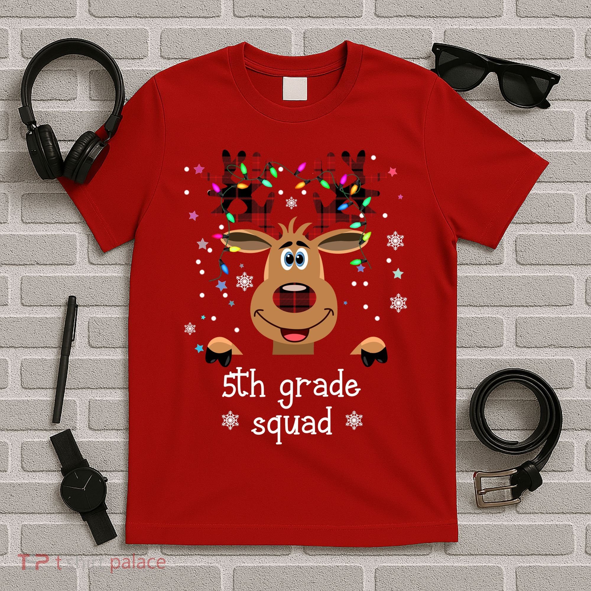 5th Grade Squad Reindeer Christmas T-Shirt