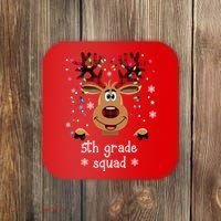 5th Grade Squad Reindeer Christmas Coaster thumb 0