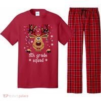 5th Grade Squad Reindeer Christmas Pajama Set thumb 0