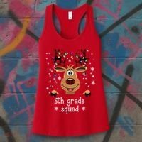 5th Grade Squad Reindeer Christmas Women's Tank Top thumb 3