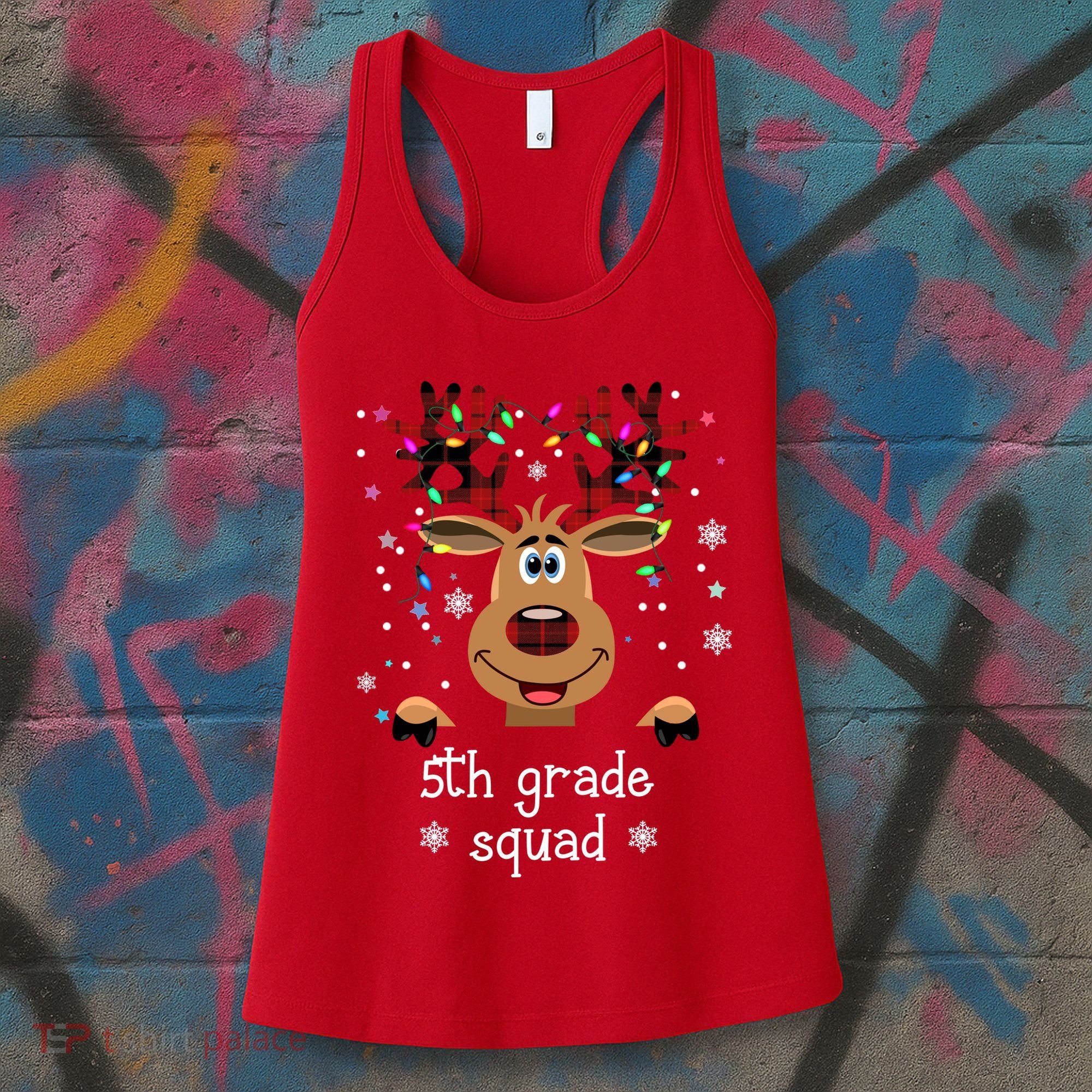 5th Grade Squad Reindeer Christmas Women's Tank Top