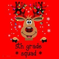 5th Grade Squad Reindeer Christmas Santa Hat thumb 1