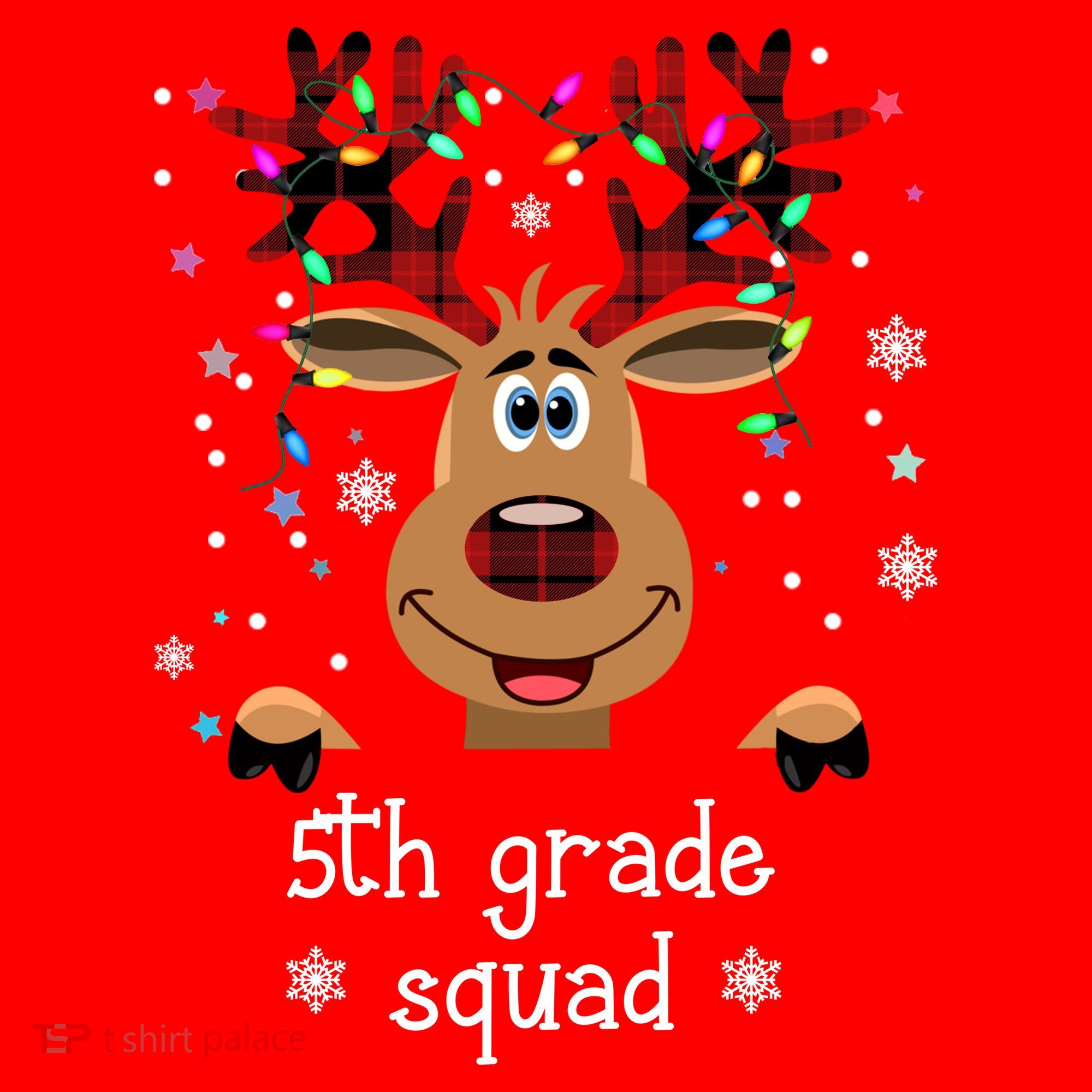 5th Grade Squad Reindeer Christmas Women's T-Shirt