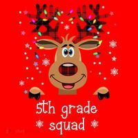 5th Grade Squad Reindeer Christmas Kids Hoodie thumb 5