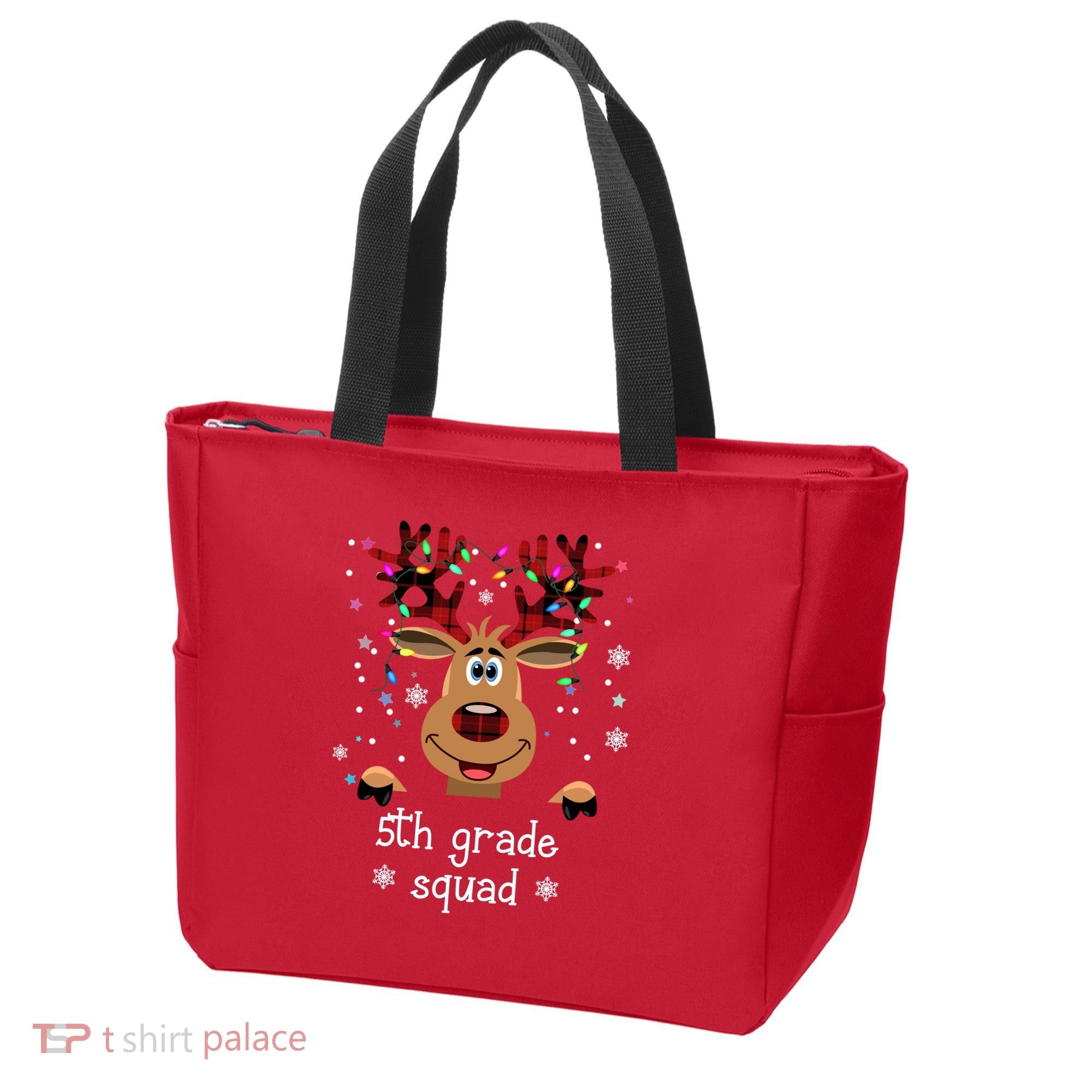 5th Grade Squad Reindeer Christmas Tote Bag