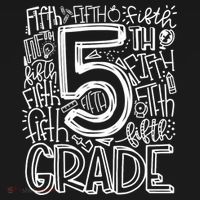 5th Grade Typography Team Fifth Grade Teacher Back To School Ornament thumb 1