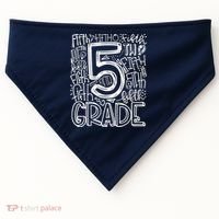 5th Grade Typography Team Fifth Grade Teacher Back To School USA-Made Doggie Bandana thumb 0