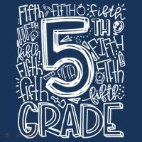 5th Grade Typography Team Fifth Grade Teacher Back To School Sweatshirt thumb 3