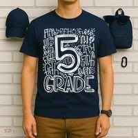 5th Grade Typography Team Fifth Grade Teacher Back To School T-Shirt thumb 6